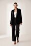 Black Jacket with Pocket and Collar Detail - 3