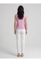 بلوزة بربطة خصر وياقة على شكل V 71431 - 4