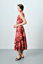 Linen Blend Floral Patterned Dress - 2