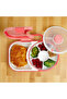 Compartment Lunch Box With Detachable Spinner Set & Carry Handle - Light Pink - 7