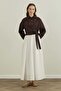 Short poplin shirt with tie detail - 2