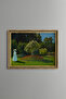 Woman in the Garden - Vintage Patterned Painting - Fine Model