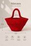Lidya Stylish Detailed Straw Handbag Natural Weave Summer Beach, Daily Use Suitable Design Bag - 3