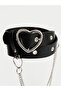 Ozmarka New Season Black Leather Look Heart Patterned Girl's Belt - 3