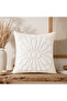 Flora 43X43 cm Decorative Throw Pillow Cover |   Embossed Floral Pattern Modern Sofa Cushion Cover - 2
