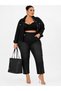 Plus Size Elastic High Waisted Stretch Fabric Wide Fit Mom Women's Stoned Jeans - 7