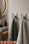 Bathroom Set - Stainless Steel Adhesive Toilet Paper Holder and 2 Hanger Racks - Set of 3 - 3