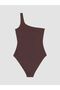 Lcw Dream Brown One Shoulder Women's Swimsuit - 2