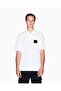 Men's Button Closure Short Sleeve 100% Cotton White Polo Collar T-Shirt