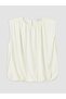 Lcw Vision Ecru Crew Neck Gathered Balloon Blouse - 5