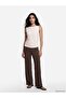 Lcw Vision Brown Modal Mixed Wide Leg Women's Trousers
