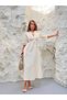 Premium Special Edition Muslin Fabric Balloon Sleeve Midi Dress - 4
