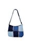Premium Denim Patchwork Tote Bag for Women, Multi Shade Blue Canvas Shoulder Handbag, Large Capacity Shopping College Office Everyday Bag