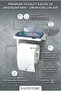 Toilet Paper Holder with Adhesive Shelf and Smartphone Stand Bathroom Shelf