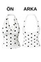 Women's Degaje Collar Crop 3-Piece Set (Brown & Black Polka Dot, Black) - 3