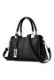 Zip Closure Shoulder Bag Black - 3
