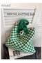 Women Checkered Knitted Bag, Large Capacity Shoulder Bag, Stylish Casual Hobo Bag for Ladies, Ideal for Dating, Shopping and Everyday Use - 3