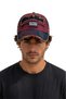 Men's Vintage Washed Baseball Cap with Rock Shark Embroidery Detail, Adjustable Vintage Burgundy Cap