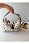 Women's Cream-Brown Polka Dot Baguette Bag Retro Shoulder and Hand Bag - 2