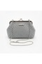 Handmade Knitted Evening Dress Bag – Metallic Silver Bag