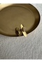 Gold Steel Anti-Tarnish Brown Cat's Eye Stone Ring - 2