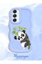 Samsung Galaxy A16 Compatible Case Camera Protective Blue Silicone Couple Phone Case Panda Pattern - 2