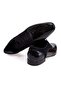 Black Color Lace-Up Genuine Leather Men's Shoes - 2