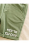 Boy's Khaki Green New to the Club Printed Shorts Set - 4