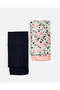 Women Navy And Pink Printed Scarf Set Pack of 2 - 3