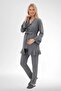 Women's 3-Piece Short-Sleeved V-Neck Maternity Short Robe and Pajama Set, 75% Cotton, 25% Viscose - 2