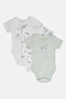 Toddlers Girl 3 Pieces Graphic Print Short Sleeve Bodysuit, Multicolor - 2
