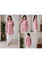 - Dusty Rose Cotton Jacquard Modest Shirt with Lace Detail