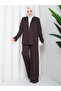 Tesettür Molded Sleeve Detail Premium Jacket and Pants Set - 3