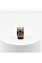 Copper Purple Gray Geometric Pattern Wide Form Adjustable Ring - 3
