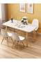 Modern 120x60cm Rectangle Dining Room Table with Anti-Slip Silent Foot Pad and Natural Wood Legs - 3