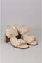 Seç 4177 Genuine Leather Heeled Sandals (Heel: 8 cm) Beige Suede - 3