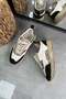 Leopard Detailed 100% Genuine Leather Sport Beige - 2