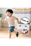 Mini Multi-Functional RC Dream Racing Car with Follow and Escape Mode, Remote Control Toy Vehicle with Obstacle Sensor, Ages 3+, White and Black - 6