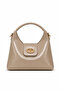 Celia Women's Zippered Hand and Shoulder Bag with Cross Strap Dark Mink