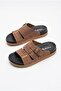 26019 Anatomical Flexible Comfortable Buckle Detailed Men's Slippers - 7