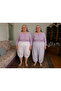 Battal Mesh Long and Short Double Layer Maternity Pajamas with Elastic Bottoms (Mixed Colors)