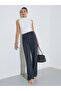 Charcoal High Rise Straight Leg Trousers - 5