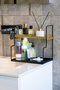 Black & Gold Metal 2-Tier Organizer - Multi-Purpose Organizer - Ladder