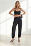 Women's Black Thick Waistband Modal Viscose Shalwar Trousers Pnt-19000417 - 3