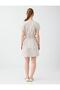 Stone Belt Detailed V-Neck Off-Shoulder Dress - 4