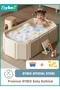 Baby Bath Tub, Collapsible Baby Bathtub,Portable Bath Tub with Non-Slip Base+5 Ocean Balls+4 Duckling Toys, Large Capacity, for 0-5 Years Old Toddlers, Kids