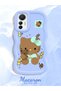 Mi 12 Lite Compatible Case Camera Protector Blue Silicone Couple Phone Case Kitty Pattern - 2