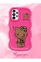 Samsung Galaxy A23 Compatible Case Camera Protector Red Silicone Couple Phone Case Kitty Pattern - 2