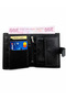 Men's Genuine Leather Black Zippered Multi-Compartment Wallet - 5