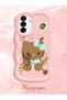 Samsung Galaxy A17 Compatible Case Camera Protector Pink Silicone Couple Phone Case Kitty Pattern - 2